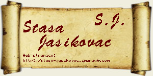 Staša Jasikovac vizit kartica